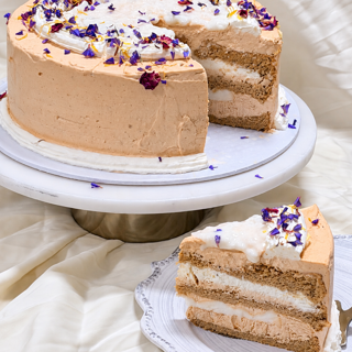 泰奶米麻薯蛋糕切块
Thai Tea Mochi Cake Slice
