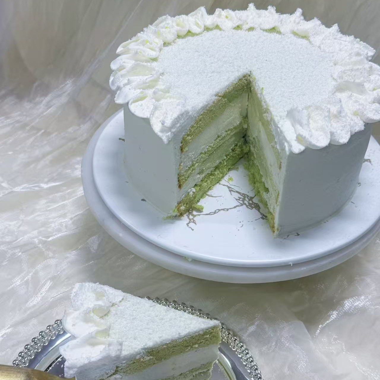 ⏰🎂Pandan Citrus Bloom Cake(斑斓柚香蛋糕).