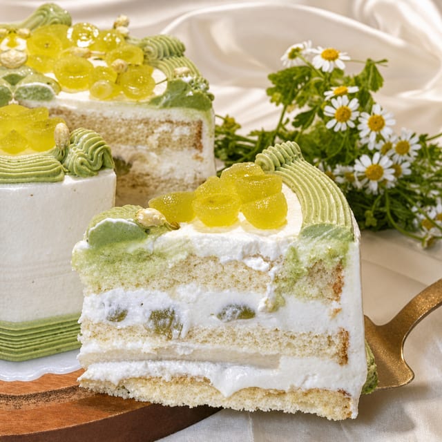 Jasmine Green Grapes Slice (茉莉青提夹心切块).