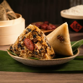 Mei Cai Pork & Sausage Rice Dumpling (梅干菜香肠肉粽)