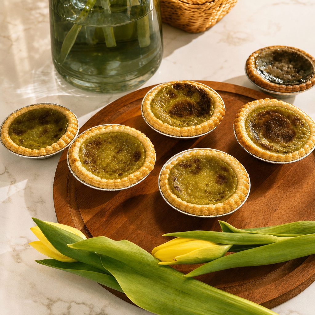 Matcha Mochi Egg Tart Box (盒装抹茶麻薯蛋挞).