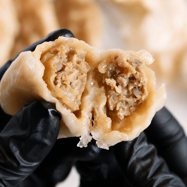 10pc Handmade Beef Golden Potstickers (手工牛肉黄金锅贴) (大份).