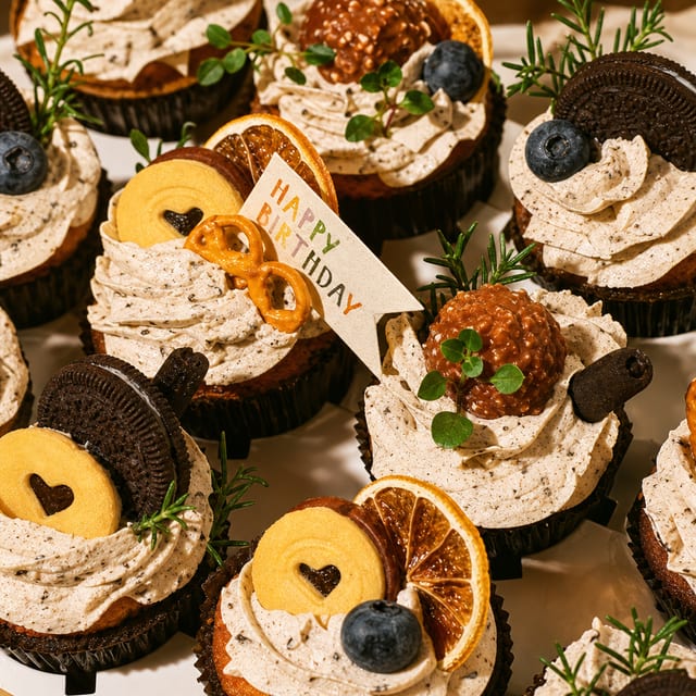 ⏰🎂 Salty Oreo Cupcake Box (咸奶油奥利奥纸杯蛋糕).