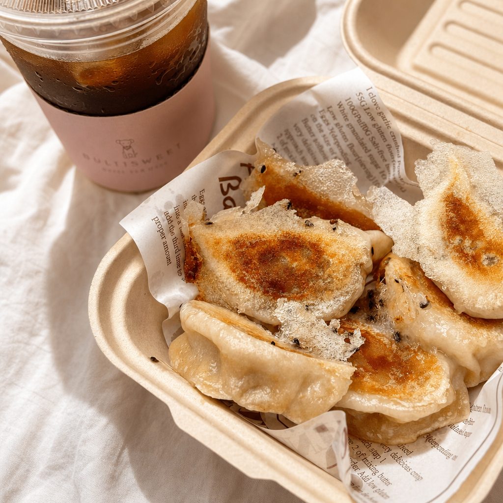 6pc Handmade Pork Celery Golden Potstickers (手工猪肉芹菜黄金锅贴) (小份).