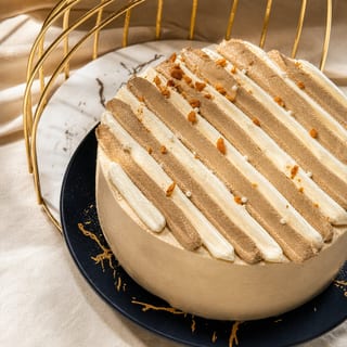Hojicha Caramel Pear Slice (焙茶焦糖雪梨切块)