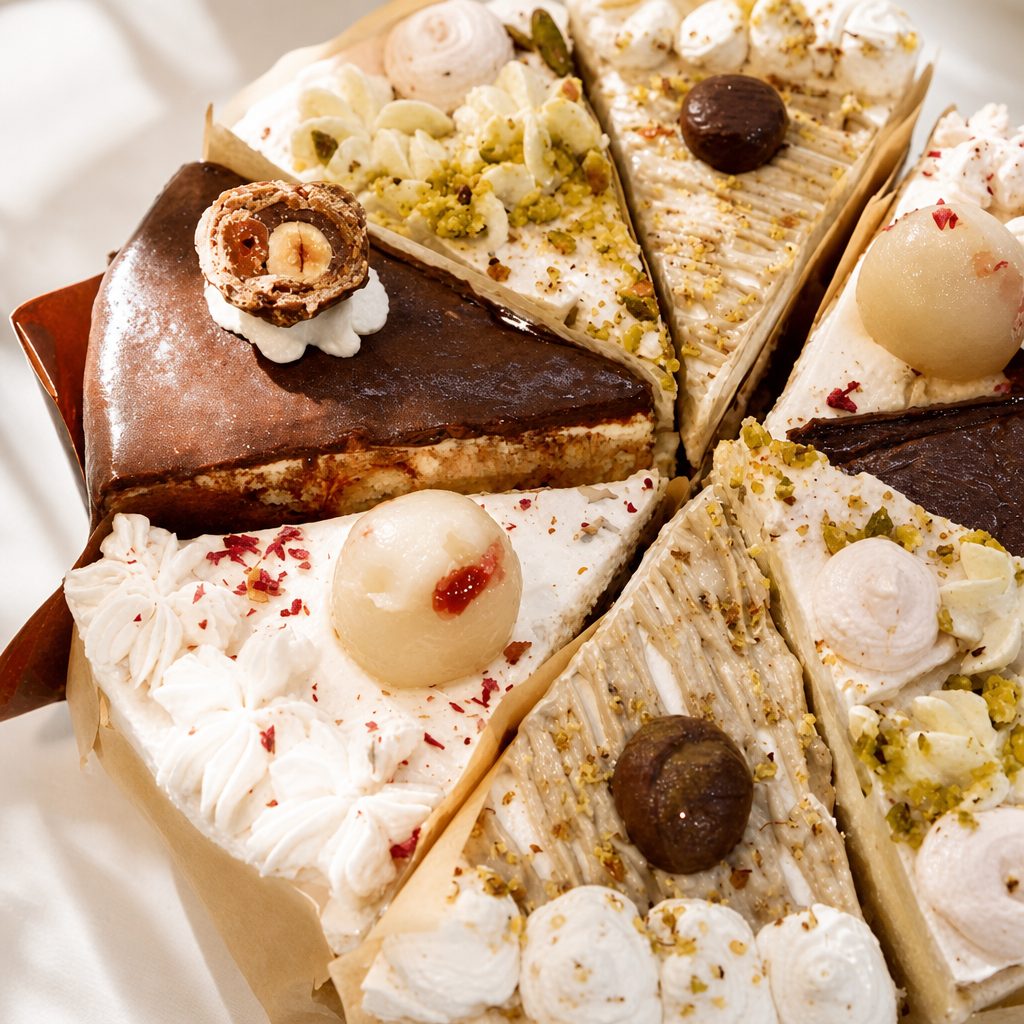 8 Inch Assorted Cake Platter In Gift Packaging (8 Slices) 8寸什锦蛋糕拼盘（8块）.