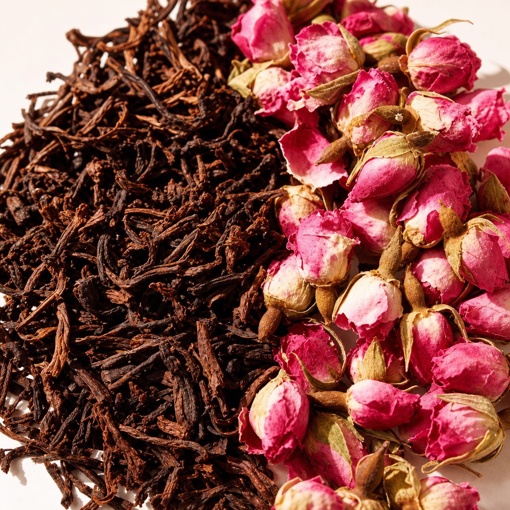 Hot Rose Puer Black Tea (玫瑰普洱热茶).