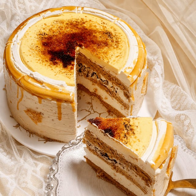 ⏰🎂 Crème Brûlée Cloud Cake烤布蕾奶皮子蛋糕.