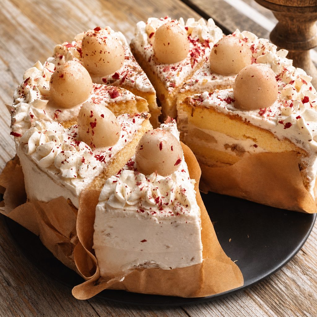 ⏰🎂 Lychee Rose Whole Cake (荔枝玫玫蛋糕).