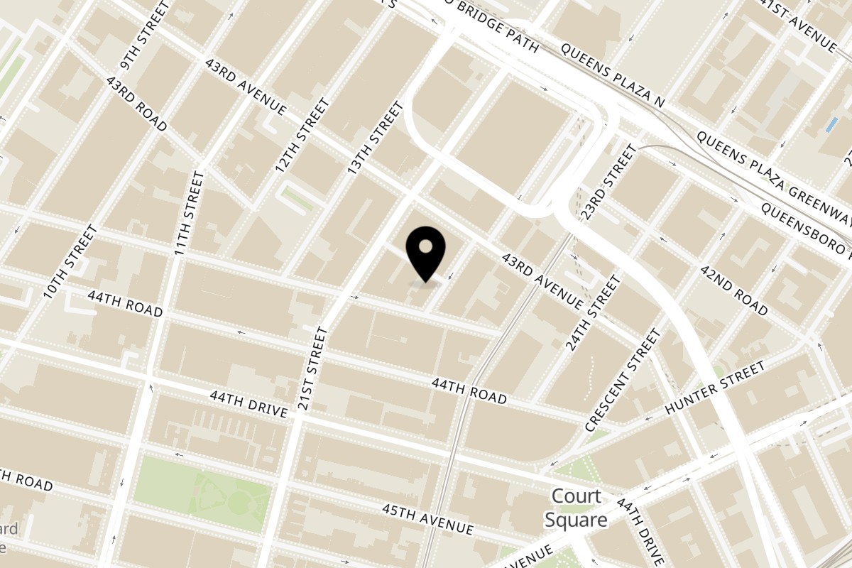 Map showing the location of Studio Multisweet on 4332 22nd St 103B Basement in Long Island City